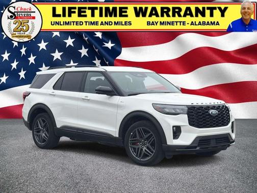 STAR WHITE MET TRI-COAT 2025 Ford Explorer ST-LINE
