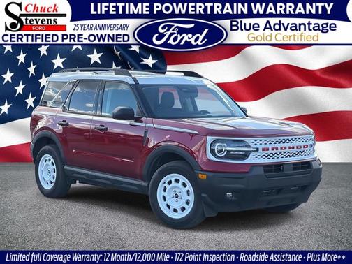 RUBY RED METALLIC TC 2025 Ford Bronco Sport HERITAGE SUV
