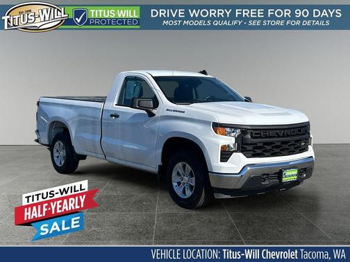 Summit White 2025 Chevrolet Silverado 1500 WT
