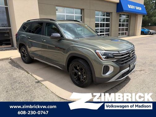 Avocado Green 2024 Volkswagen Atlas 2.0T Peak Edition SE w/Technology