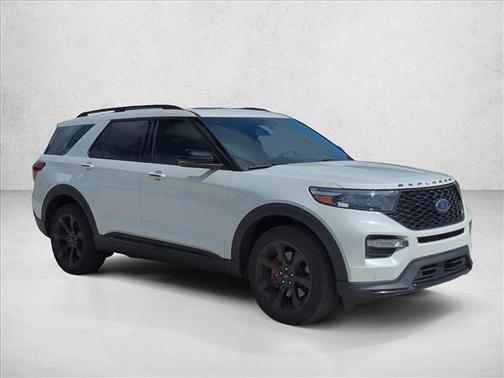 Star White Metallic Tri-Coat 2023 Ford Explorer ST