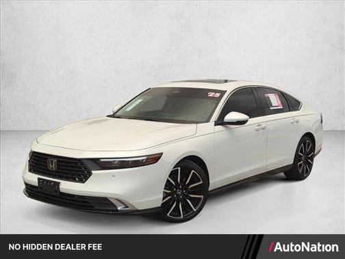 Platinum White Pearl 2025 Honda Accord Hybrid Touring