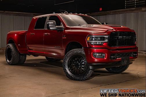 Delmonico Red Pearlcoat 2024 RAM 3500 Laramie Mega Cab 4x4 6'4' Box