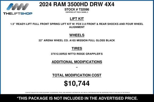 2024 RAM 3500 Big Horn Crew Cab 4x4 8' Box