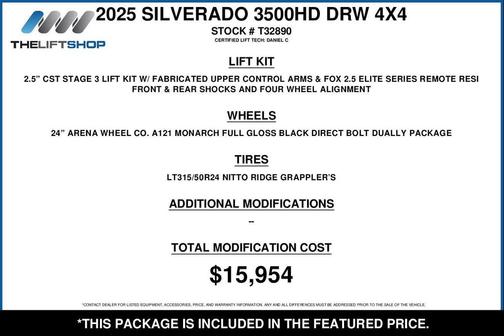 Sterling Gray Metallic 2025 Chevrolet Silverado 3500 High Country
