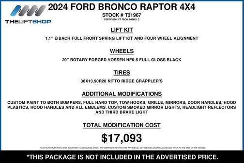 Azure Gray Metallic Tri-Coat 2024 Ford Bronco Raptor