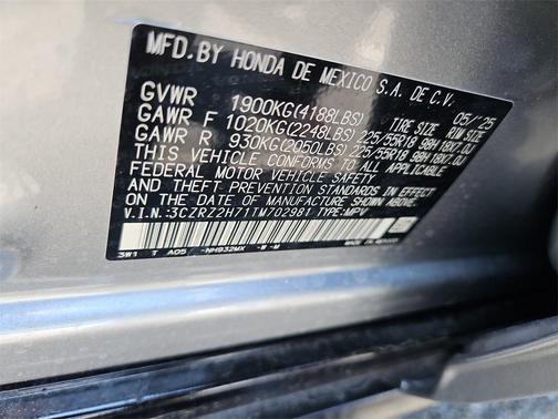 2026 Honda HR-V EX-L