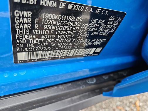 2026 Honda HR-V AWD Sport