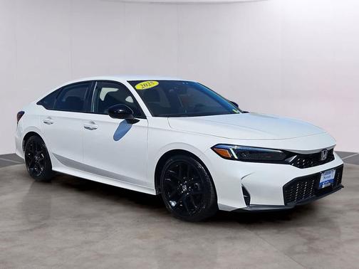 Platinum White Pearl 2025 Honda Civic Sport