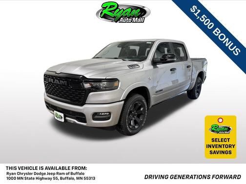 Billet Silver Metallic Clearcoat 2026 RAM 1500 Big Horn/Lone Star