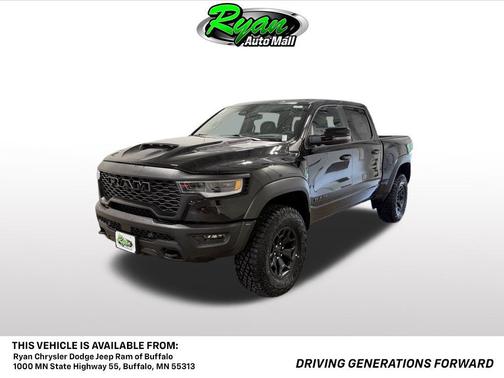 Diamond Black Crystal Pearlcoat 2026 RAM 1500 RHO Crew Cab 4x4 5'7' Box
