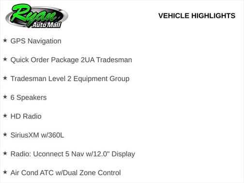 2025 RAM 2500 Tradesman Regular Cab 4x4 8' Box