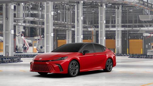 Supersonic Red with Midnight Black Metallic roof 2026 Toyota Camry XSE