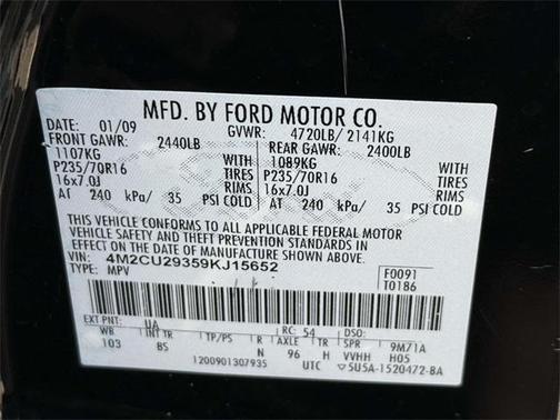 2009 Mercury Mariner Hybrid Hybrid