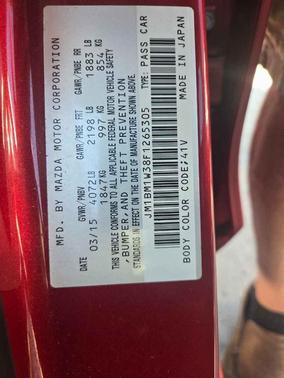 Soul Red Metallic 2015 Mazda Mazda3 s Grand Touring