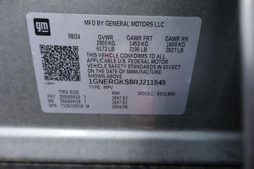 Sterling Gray Metallic 2024 Chevrolet Traverse LT