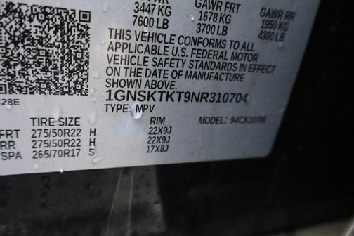 2022 Chevrolet Tahoe 4WD High Country