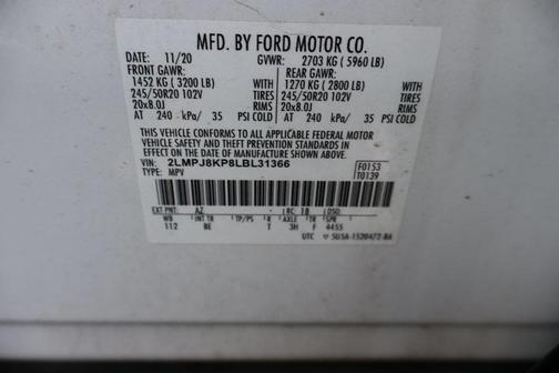 2020 Lincoln Nautilus Reserve