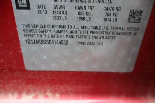 Crystal Red Tintcoat 2014 Chevrolet Sonic LS