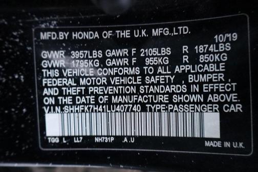 2020 Honda Civic Sport