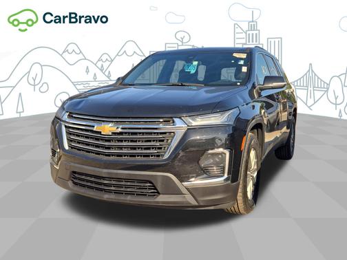 Mosaic Black Metallic 2023 Chevrolet Traverse LT Cloth