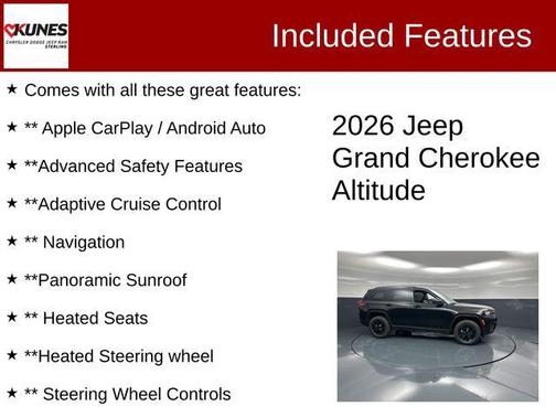 Diamond Black Crystal Pearlcoat 2026 Jeep Grand Cherokee Altitude