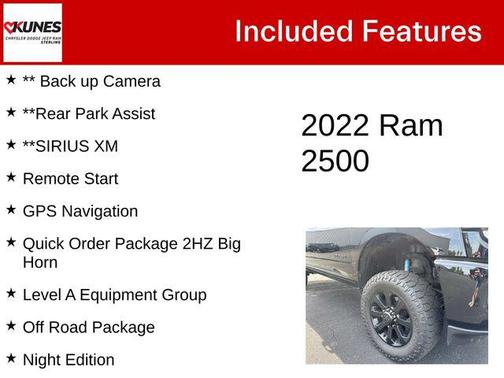 Diamond Black Crystal Pearlcoat 2022 RAM 2500 Big Horn Crew Cab 4x4 6'4' Box