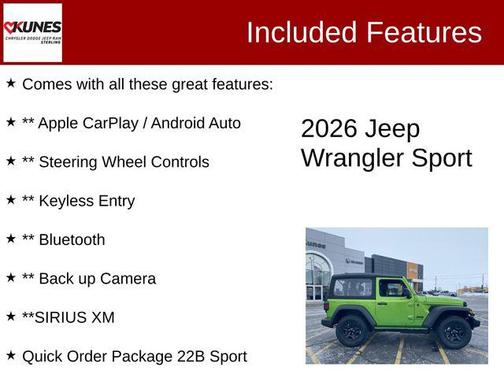 Mojito Clearcoat 2026 Jeep Wrangler Sport