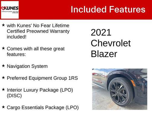 Black 2021 Chevrolet Blazer RS