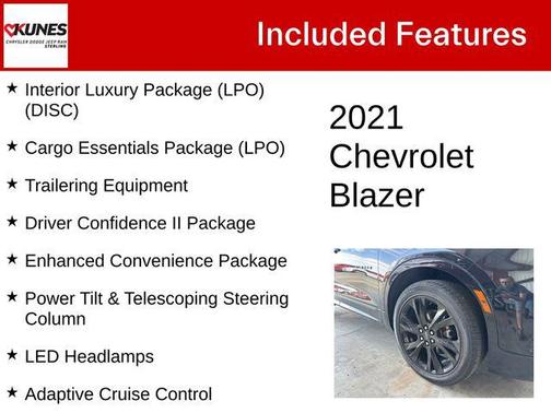 Black 2021 Chevrolet Blazer RS