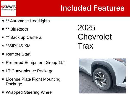 Summit White 2025 Chevrolet Trax LT