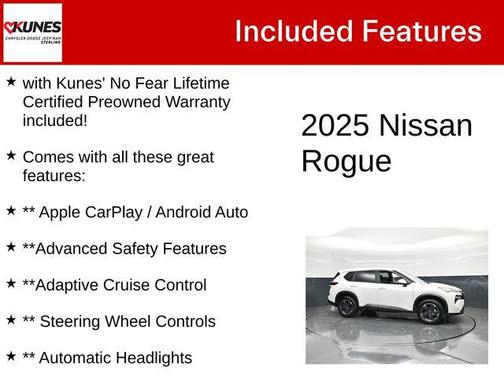 Everest White Pearl 2025 Nissan Rogue SV