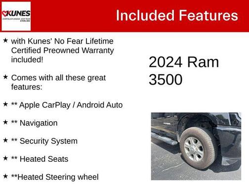Diamond Black Crystal Pearlcoat 2024 RAM 3500 Lone Star Crew Cab 4x4 8' Box