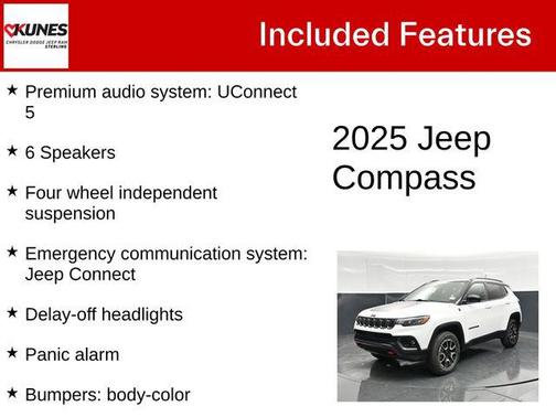 Bright White Clearcoat 2025 Jeep Compass Trailhawk