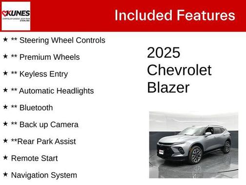 Sterling Gray Metallic 2025 Chevrolet Blazer RS