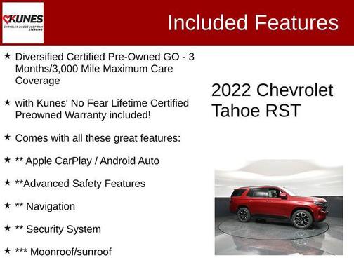 Cherry Red Tintcoat 2022 Chevrolet Tahoe 4WD RST