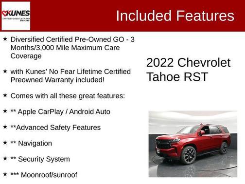 Cherry Red Tintcoat 2022 Chevrolet Tahoe 4WD RST