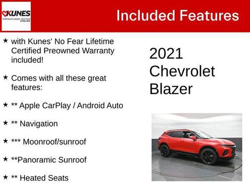 Red Hot 2021 Chevrolet Blazer RS