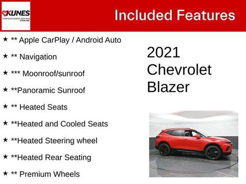 Red Hot 2021 Chevrolet Blazer RS