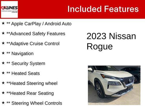 White 2023 Nissan Rogue Platinum