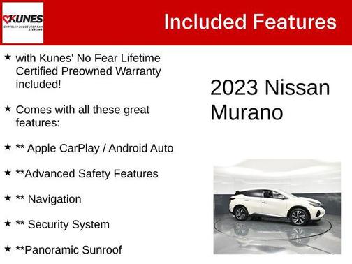 Pearl White Tricoat 2023 Nissan Murano SL Intelligent AWD