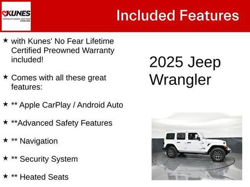 Bright White Clearcoat 2025 Jeep Wrangler 4-Door Sahara 4x4