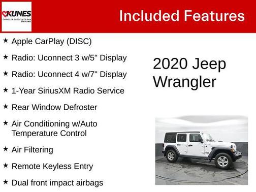 Bright White Clearcoat 2020 Jeep Wrangler Unlimited Sport