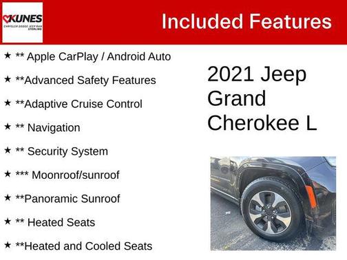 Diamond Black Crystal Pearlcoat 2021 Jeep Grand Cherokee L Overland