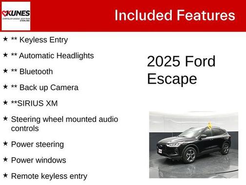 Black Metallic 2025 Ford Escape ST-Line