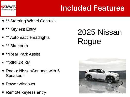 Brilliant Silver Metallic 2025 Nissan Rogue SV