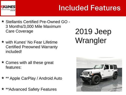 Bright White Clearcoat 2019 Jeep Wrangler Unlimited Sport Altitude