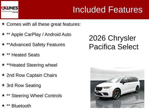 Bright White Clearcoat 2026 Chrysler Pacifica L