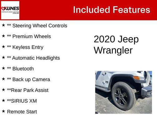 Bright White Clearcoat 2020 Jeep Wrangler Unlimited Sahara