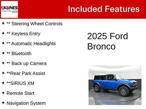 Velocity Blue Metallic 2025 Ford Bronco Badlands